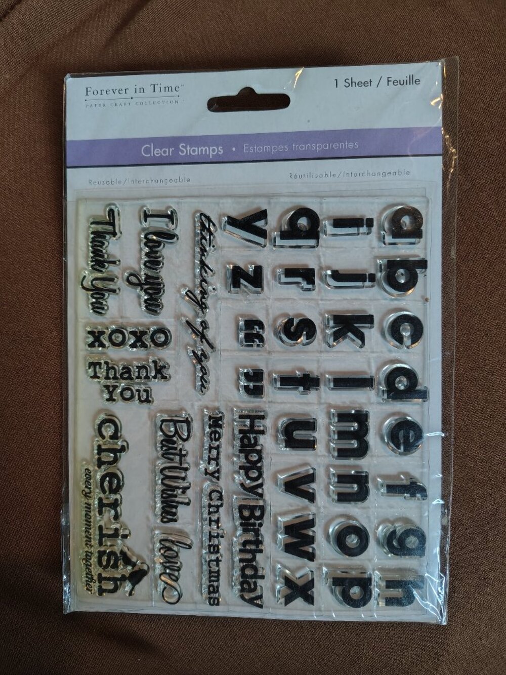 Forever in Time: Clear Stamps - Sentiments and Letters (NEW)